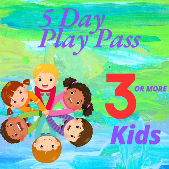 Indoor Play 5 Day Play Pass 3 Kids +